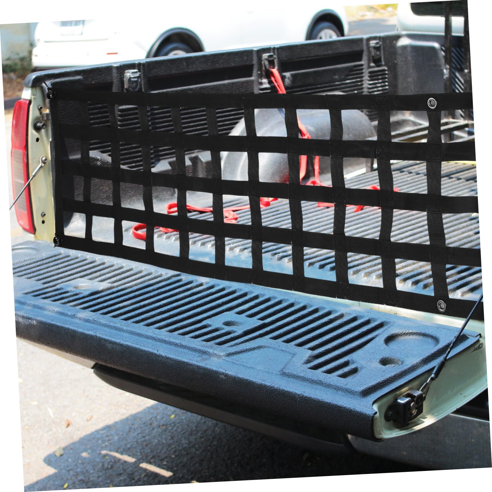 ABOOFAN Kofferraumnetz für Auto Ladeflächen Gepäcknetz aus Polyester Schwarz mit Karabiner Einfache Montage zur Ladungssicherung im Kofferraum | Transport und Kofferraum, Passend für Kajaks und Möbel, Multifunktional mit Einfacher Montage