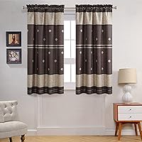 Vista 44 de Seville Farmhouse - Cortina de ducha moderna con estampado de rayas de poliéster, color amarillo, impermeable, cortina de baño, pequeña, 54 pulgadas