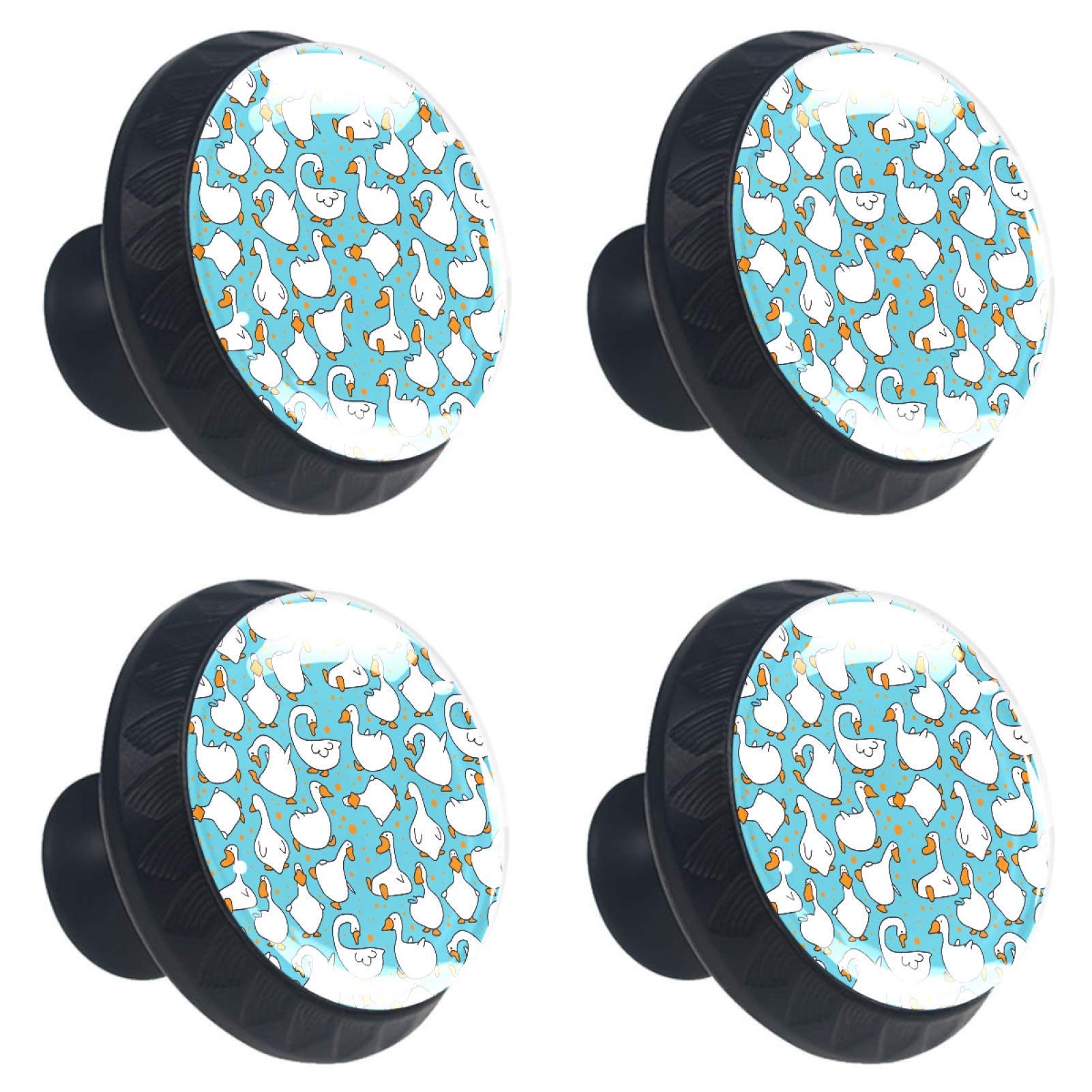 Boutons ronds en verre pour meuble de cuisine 30 mm finition cristal