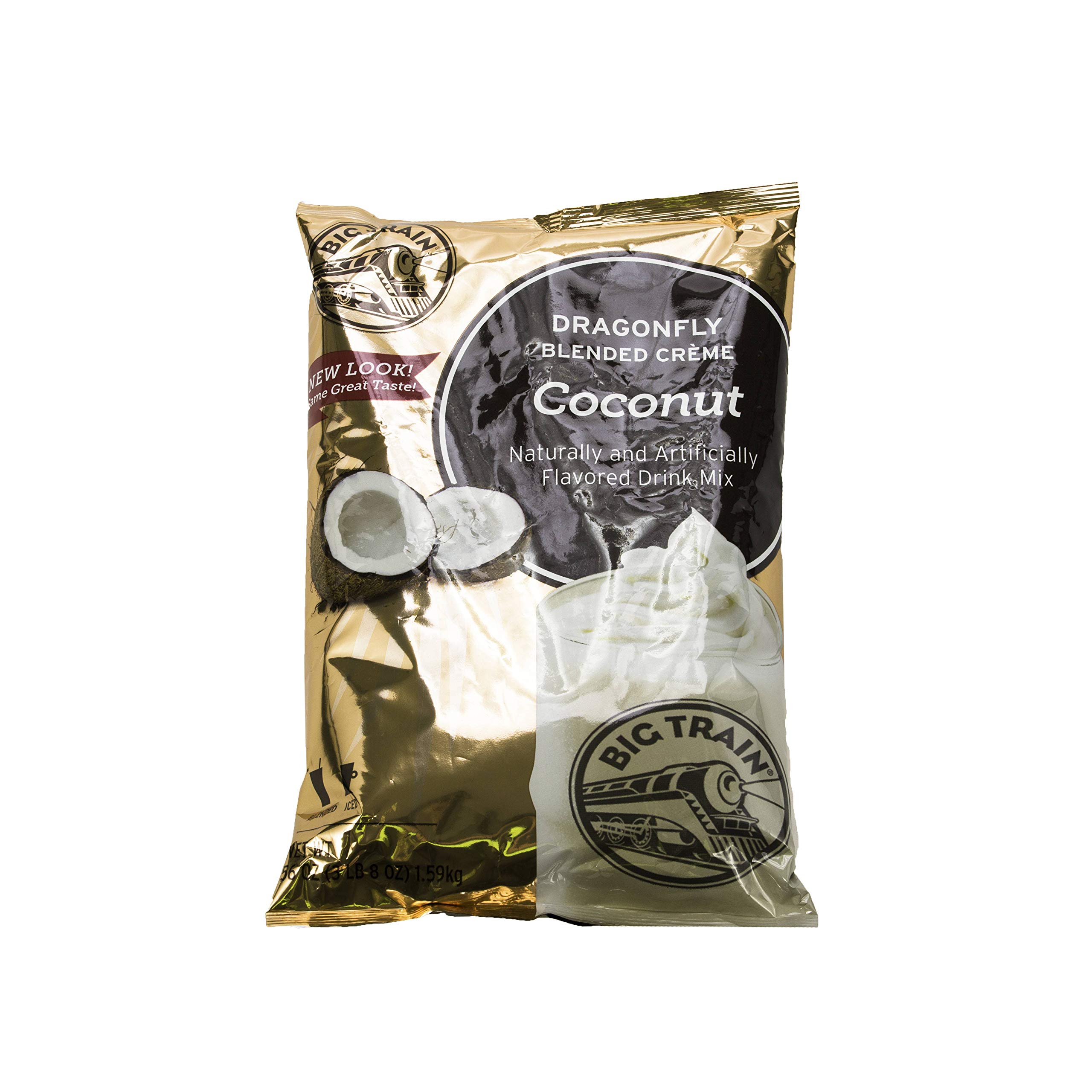 Big TrainDragonfly Coconut Blended Creme Frappe Mix, 3.5 Pound -- 5 per case.