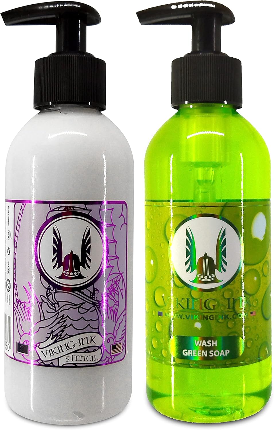 VIKING INK Kit Gel de transfert de tatouage STENCIL(8oz) et WASH