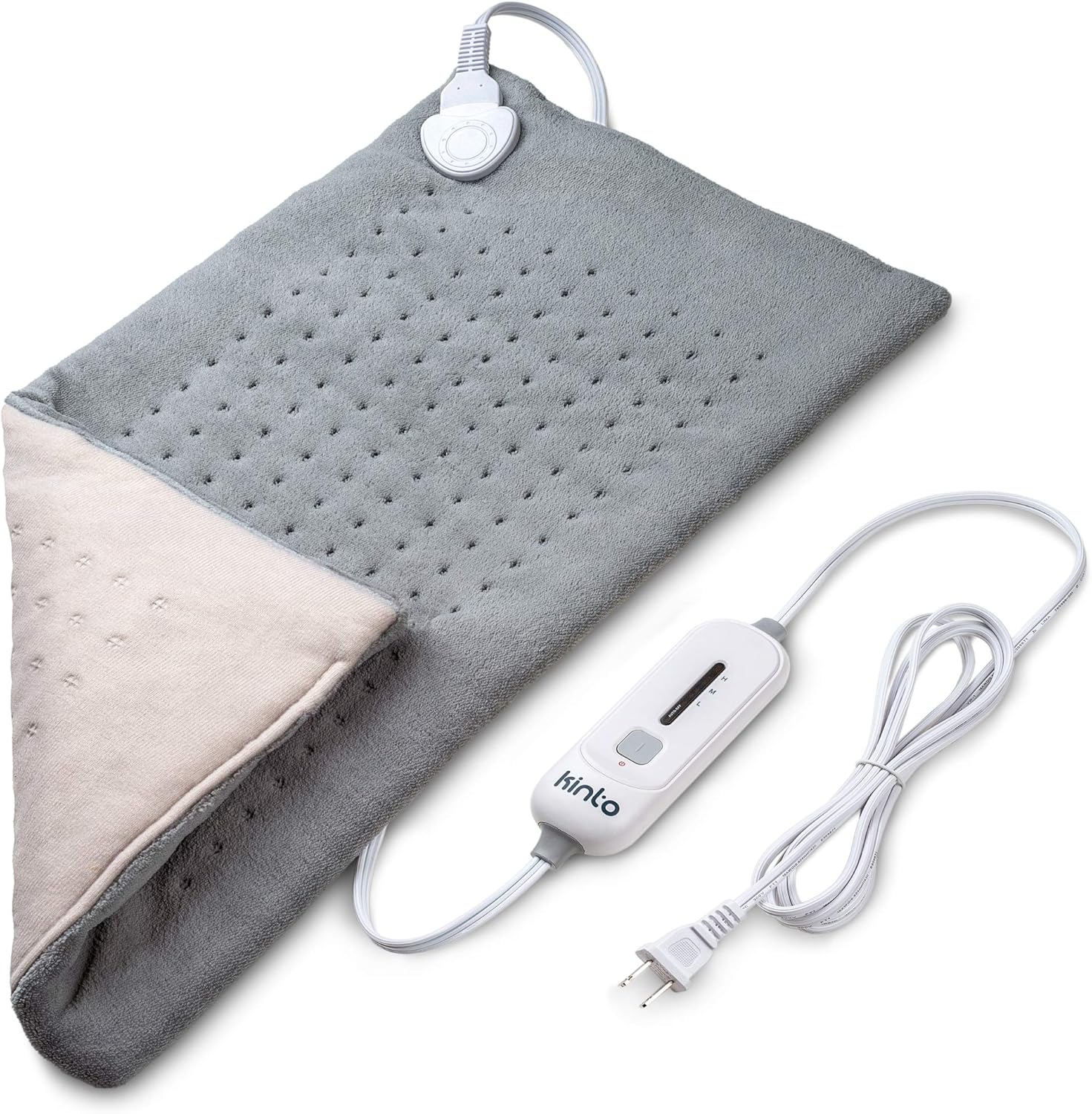 Electric Heating Pad 12" x 24" Gray (Gray001) Health