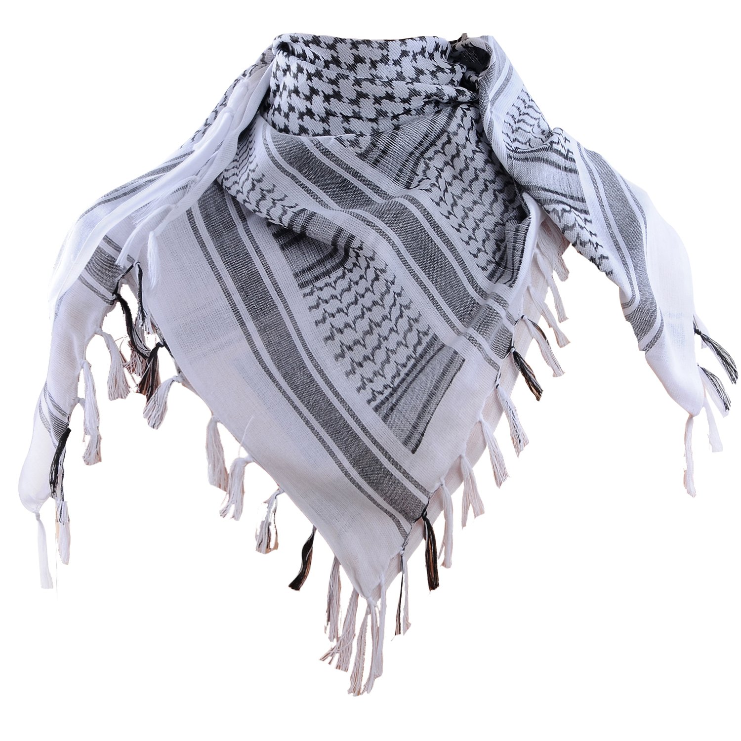 Micoop Premium Military Shemagh Tactical Desert Scarf Wrap (White)