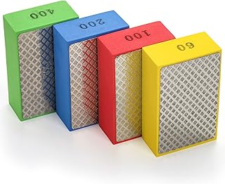 TOPZEA 4 Pack Diamond Hand Polishing Pads, Di...,
