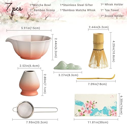 Miniatura 8 de Juego de batidor de matcha, kit de matcha 7 piezas