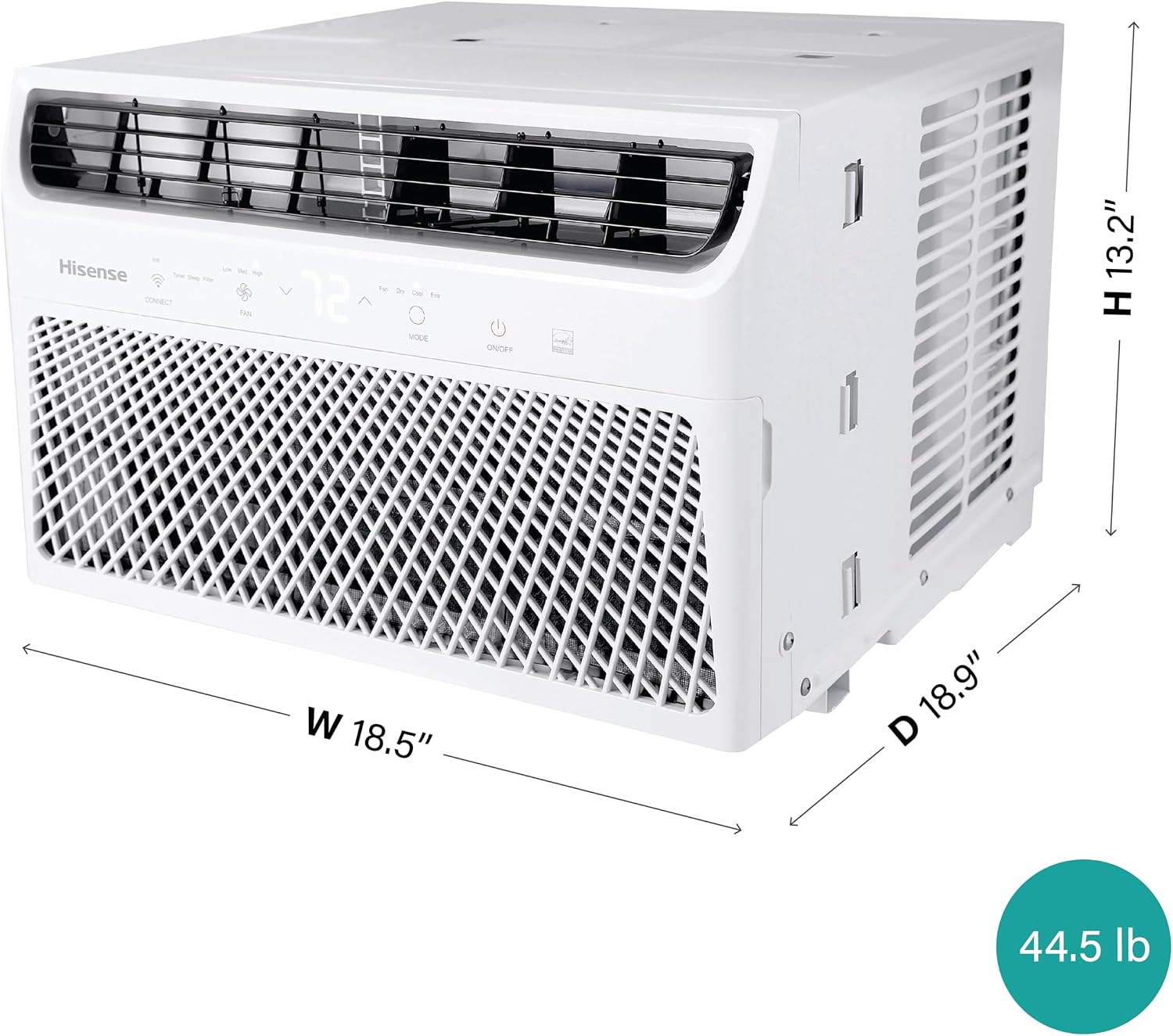 Smartphone displaying the ConnectLife app controlling the AC unit