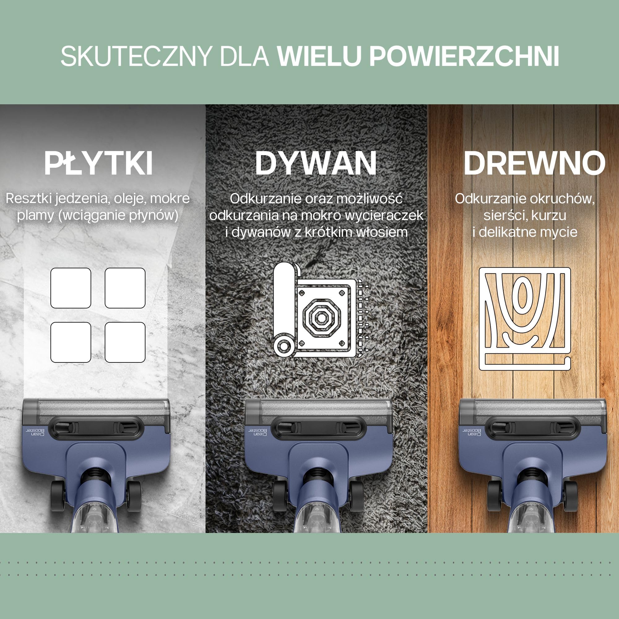 4Swiss VC024 Clean Booster | Odkurzacz pionowy | Bezprzewodowy | Odkurzacz myjący | Biały | Bezworkowy | Samoczyszczący | Energooszczędny