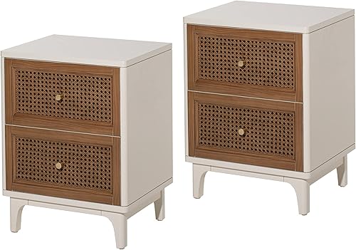 Miniatura 47 de COZAYH Mesita de noche moderna y totalmente montada, con forro limpio, mesa auxiliar con 1 cajón, color negro Negro -,Blanco