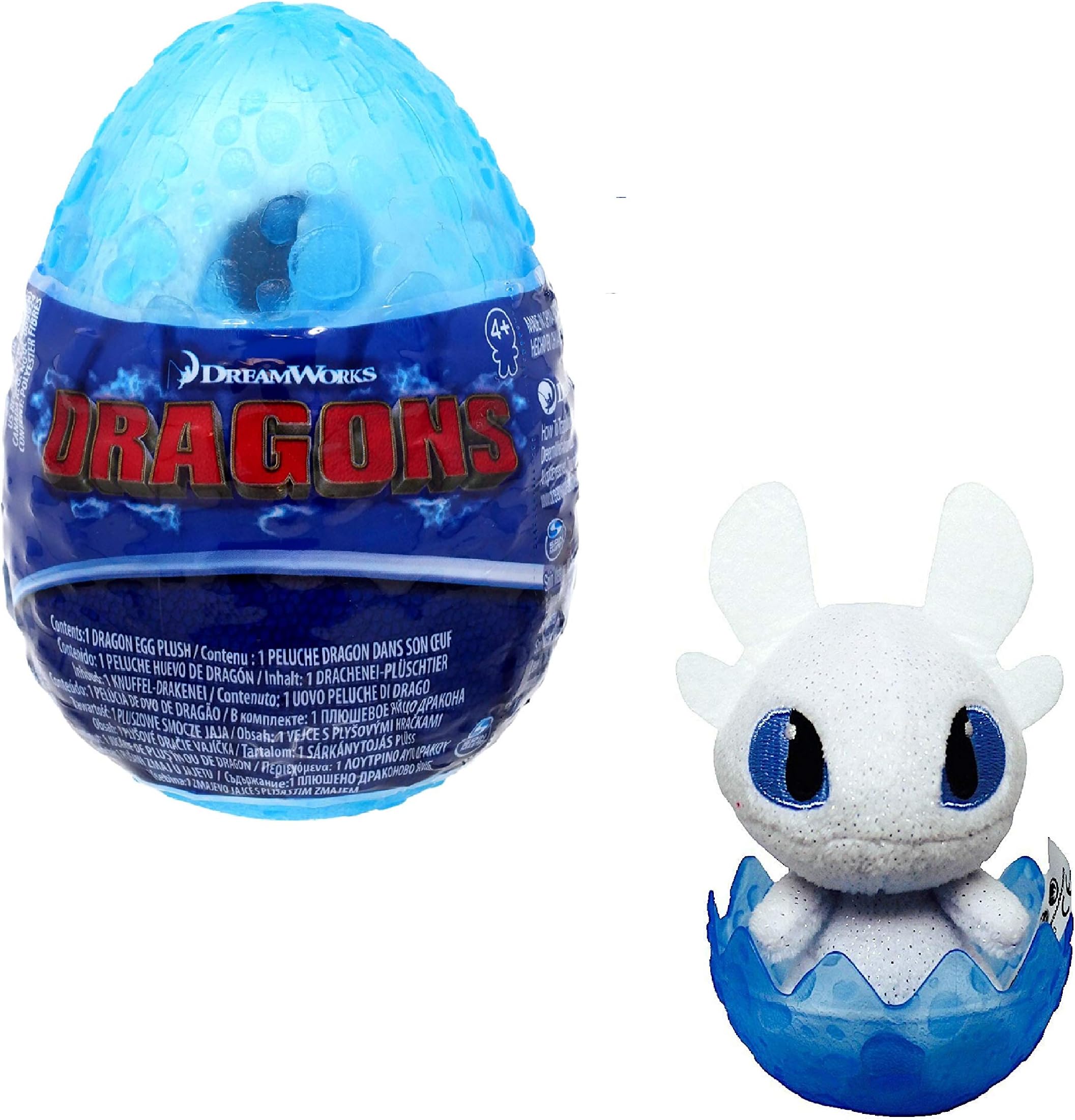 How to Train Your Dragon The Hidden World Light Fury 3-Inch Egg Plush [Blue]