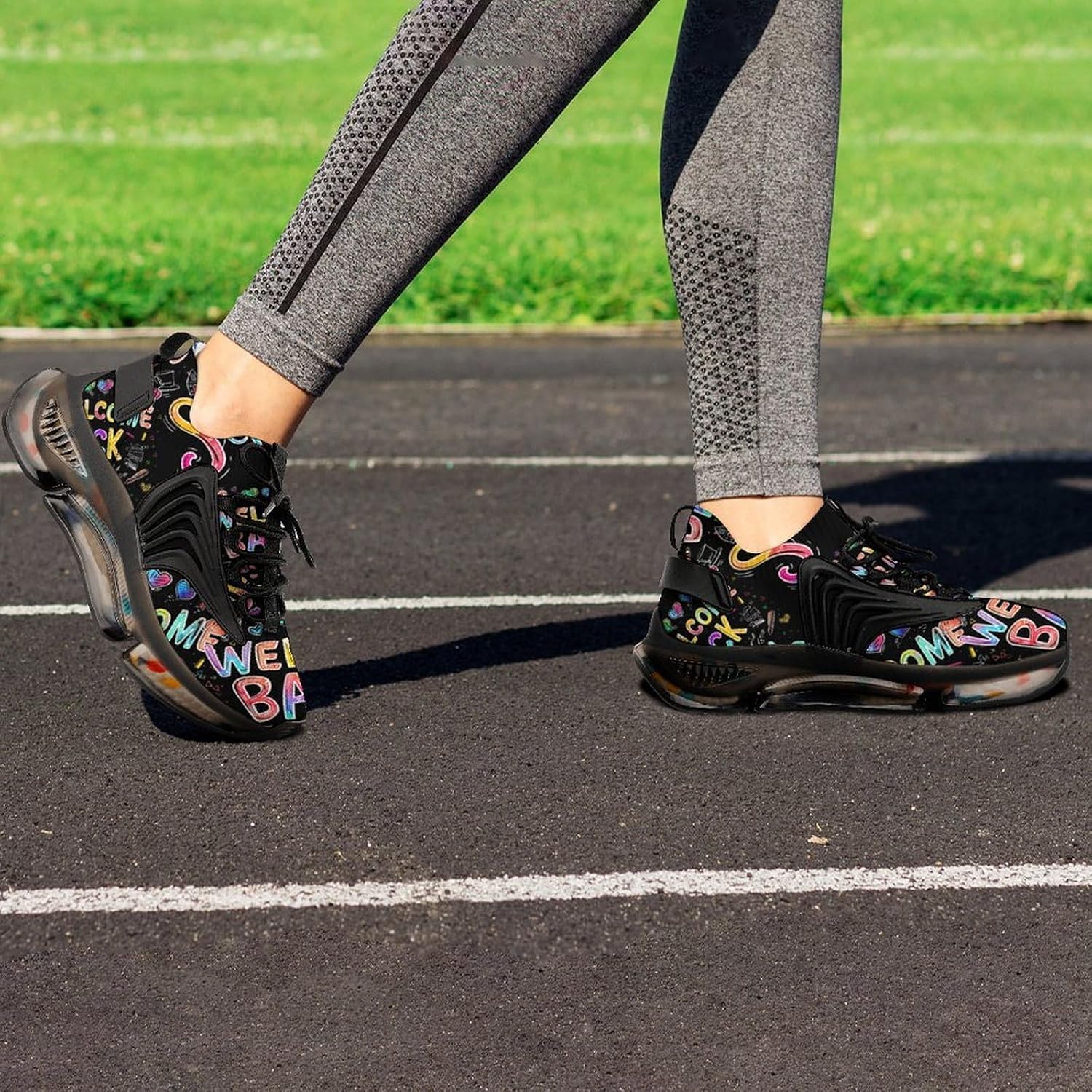 Welcome Back to School Novelty Women's Sneaker Funny Lightweight Running Shoe Tennis Shoes for Women image 2