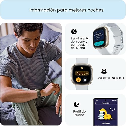 Vista 4 de Fitbit Sense 2 reloj inteligente avanzado de salud y fitness con herramientas para manejar el estrés y el sueño, aplicación ECG, SpO2, frecuencia