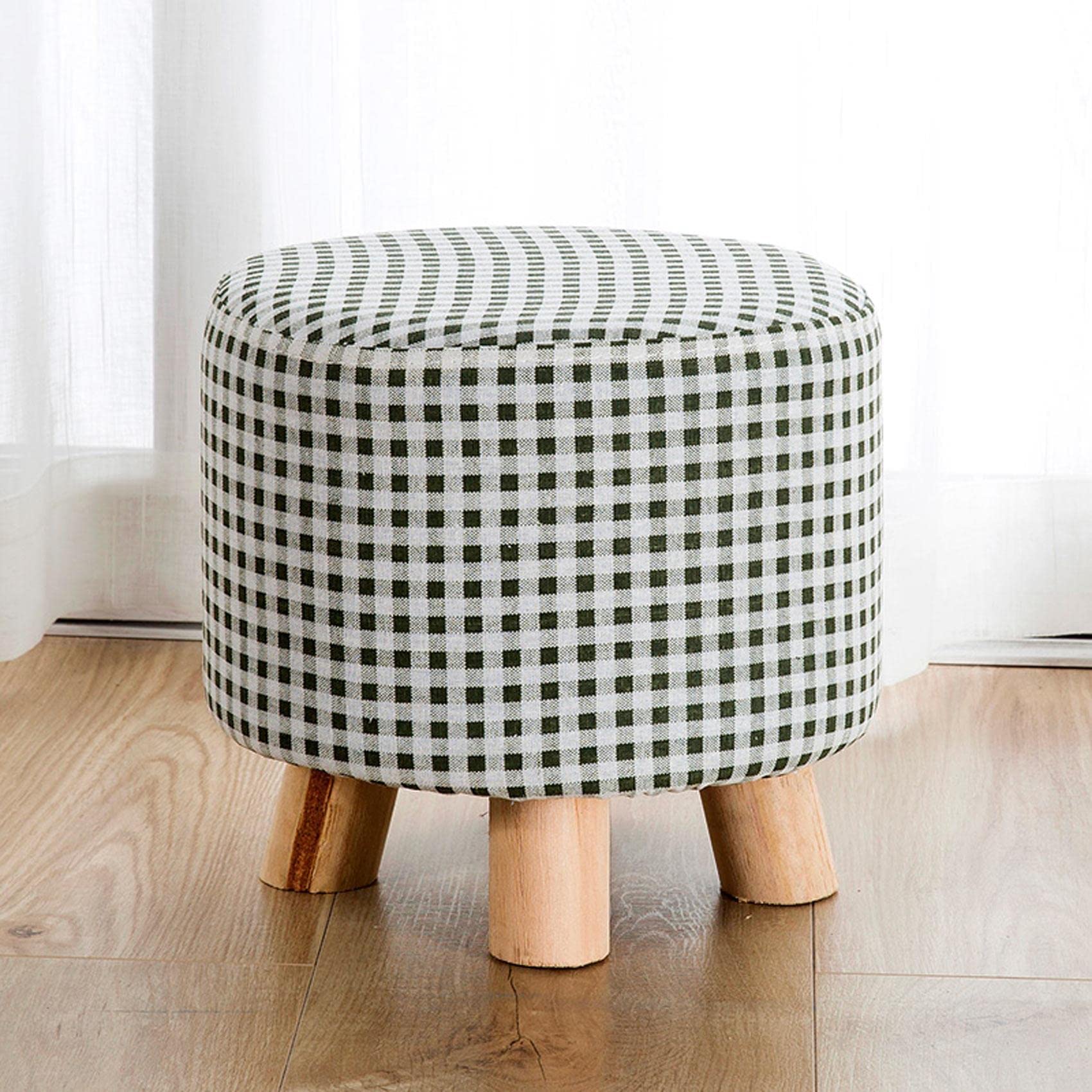 Tabouret de Repos Confortable en Lin Gris contre la Fatigue des Pieds