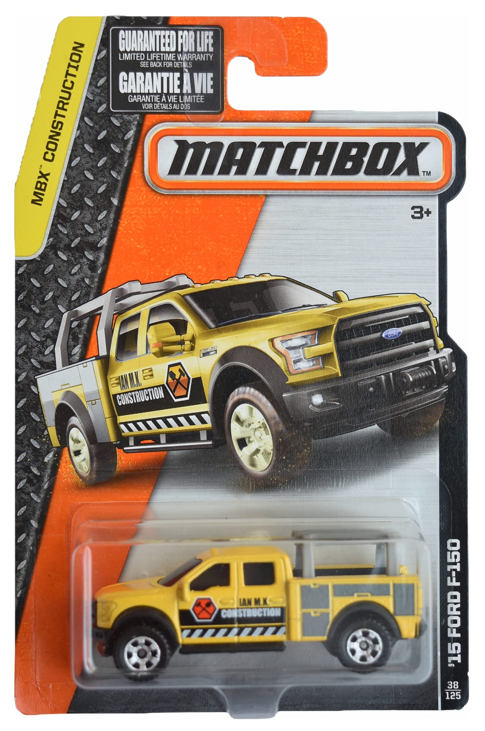 Matchbox '15 Ford F150, [Yellow] Construction 38/125