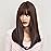 HAIRCUBE Dark Brown Synthetic Women\'s Wig Long Straight Layered and Heat Resistant