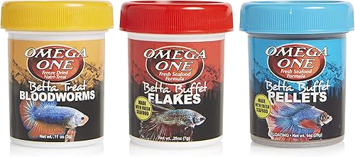 Omega One Betta Combo, paquete variado de 3