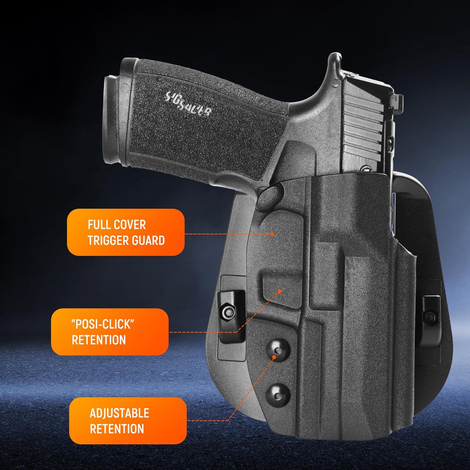 Kydex Holster for Sig P365 X Macro, Optic Cut for Red Dot Sight, Balck