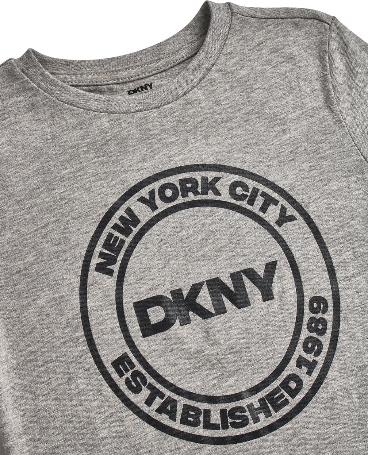 DKNY Toddler Boys' Jogger Set - 3 Piece Short Sleeve Graphic T-Shirt, Pullover Hoodie, and Jogger Sweat Pants (Sizes: 4-7) - Image 4