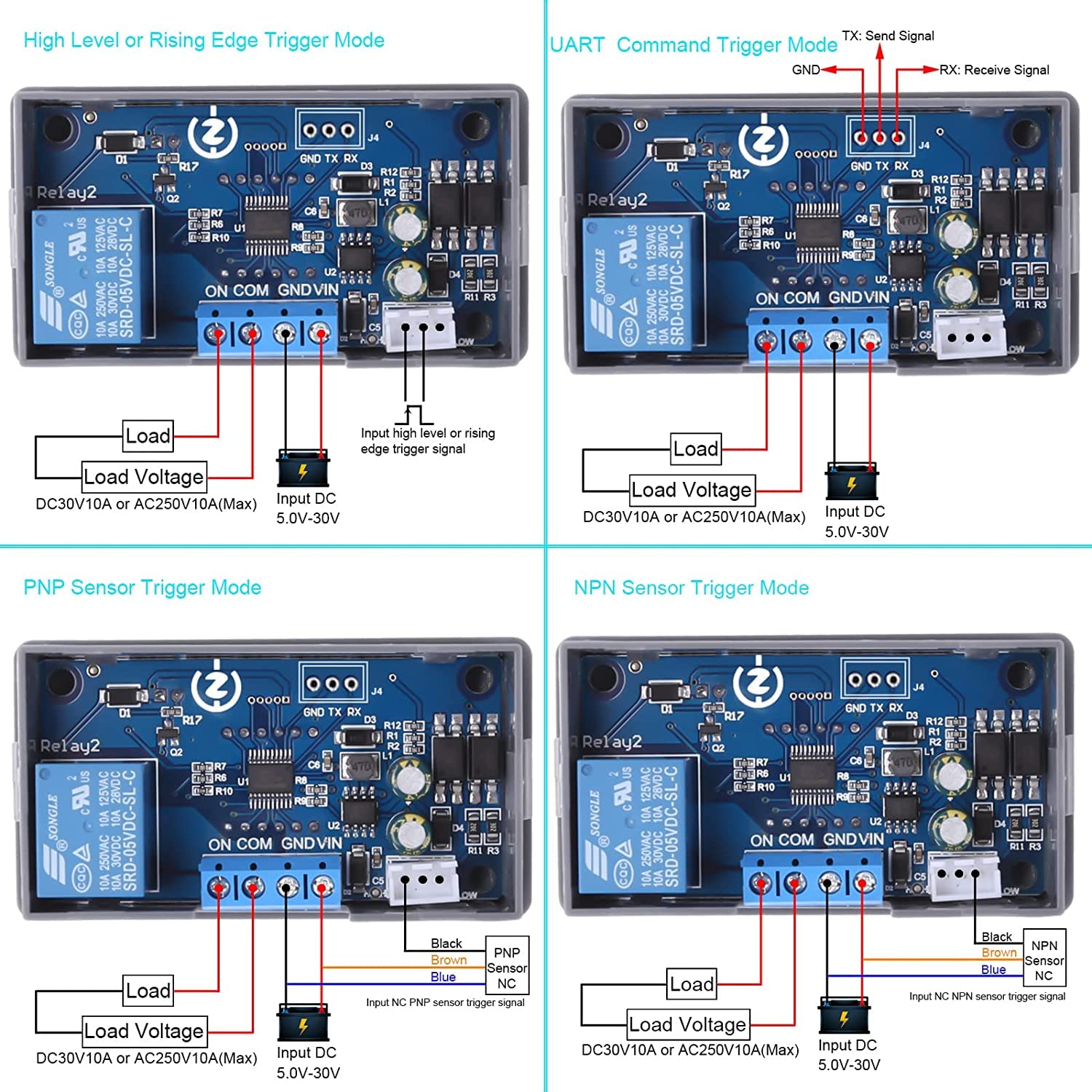DONGKER Delay Module DC 5V-30V Timer Relay with Digital LED Display DC 12V 10A Delay Relay 0.1s-999mins Timer Module - Image 4