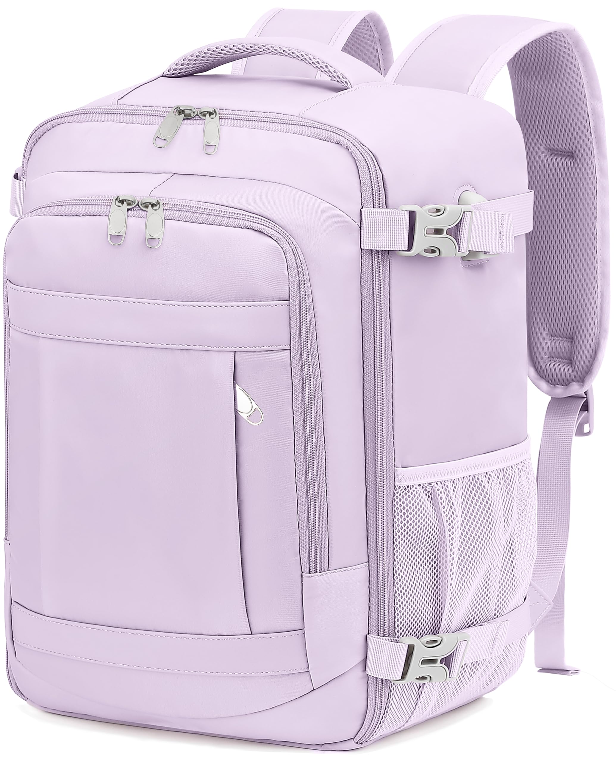 KLOSTAIN Zaino da Viaggio Easyjet 45x36x20 Zaino da Viaggio Aereo Bagaglio a Mano 30L Borsa da Cabina per Uomo e Donna da Lavoro e Scuola Trekking,14 Pollici Porta PC Viola Chiara