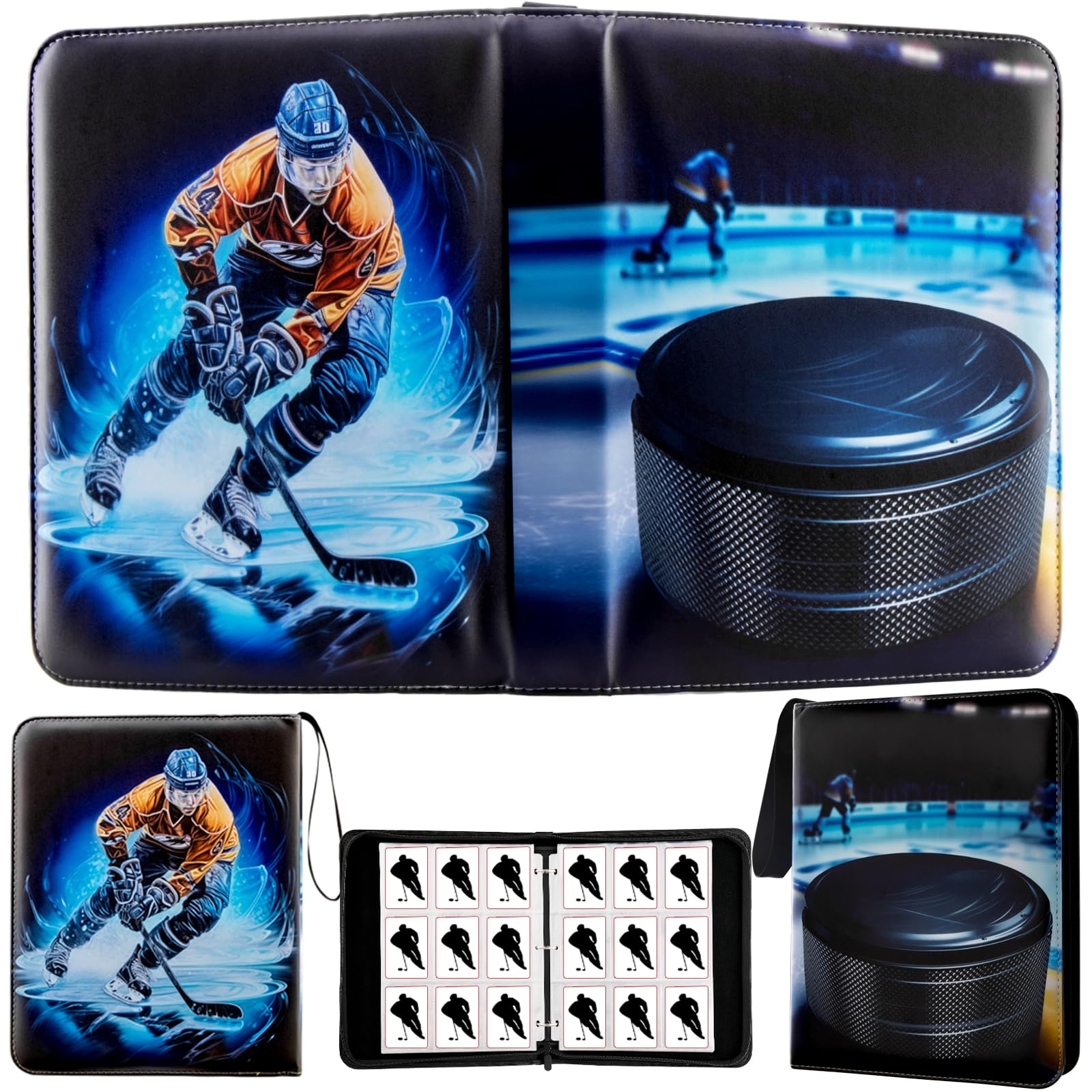 hockey card binder amazon with Sleeves, 900 Pocket Hockey Card Holder for Trading Cards, 9 Pocket with 50 Removable Sleeves Zipper Book Folder Collector Album 3 Ring Binder Organizer Storage Kids Gift : Everything Else Decks:ST-18 2025 McDonald’s Pokémon Dragon One Piece Starter Decks