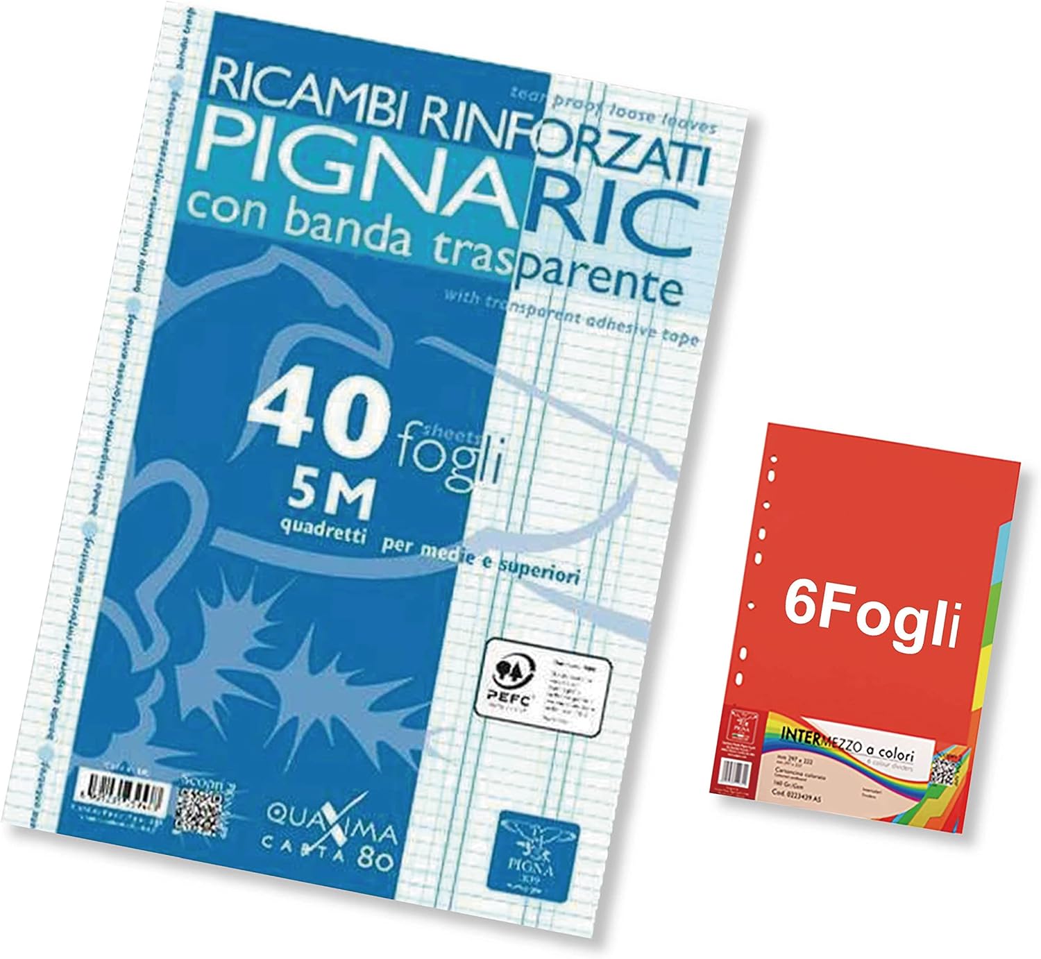 Quaderno Pigna 5mm Rigatura | 80 Fogli 80g/mq | Banda Rinforzata | Per Medie E Superiori | Pacco Da 80 Fogli - Foto 2