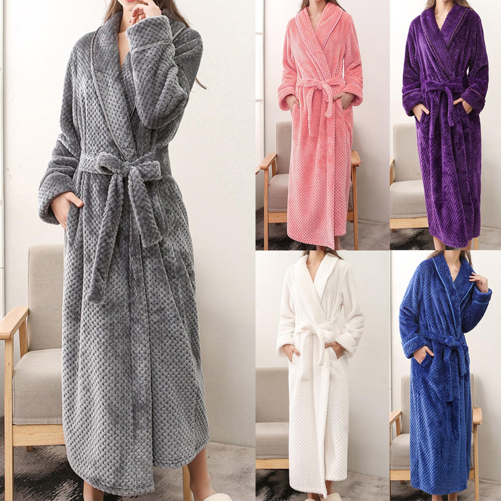 Albornoz de hombre gimnasio albornoz de gimnasio mujer cálido albornoz par con bolsillos capucha y cinturón albornoz hombre invierno otoño 2024 ideal para viaje piscina gimnasio