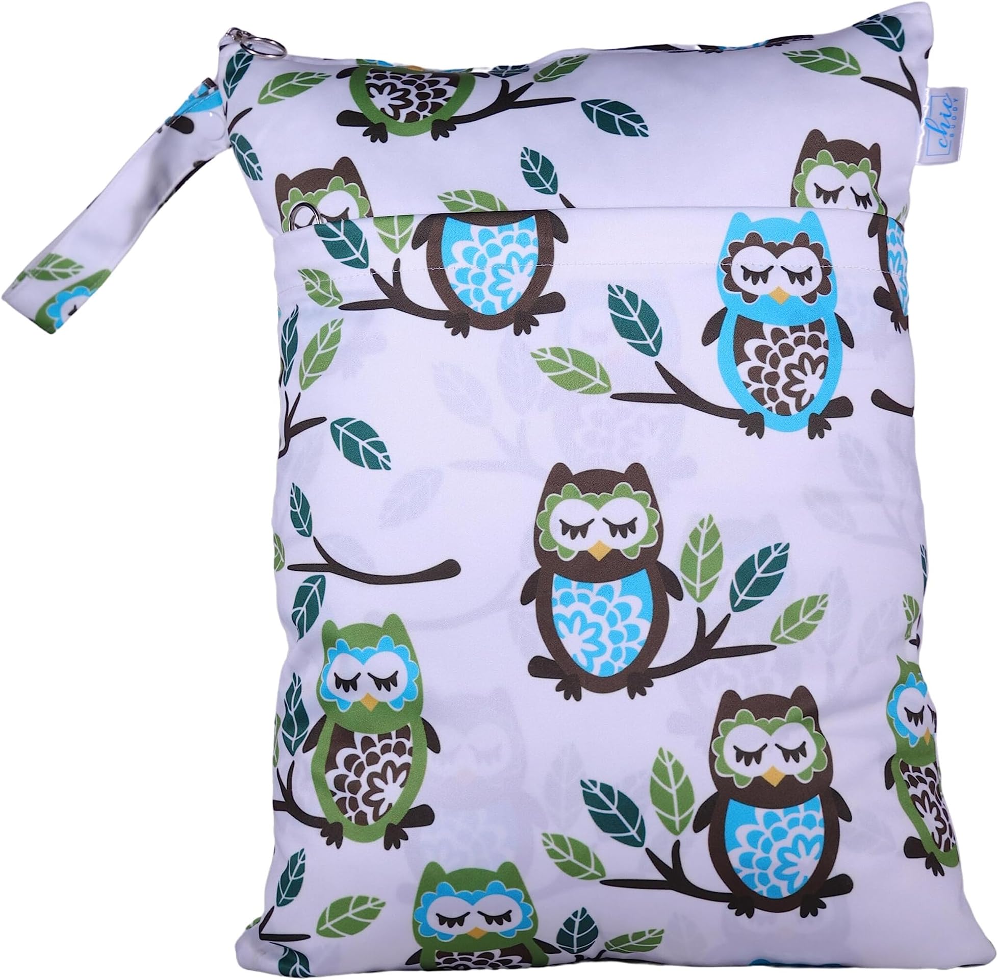 Chic Buddy Waterproof Wet Bag, Swimming Bag for Kids and Adults - Reusable Dry Bag for Travel, Beach, Pool, Gym, Diapers, Wet Swimsuits, Toiletries (BARN OWL, 30x40cm,Double Compartment)