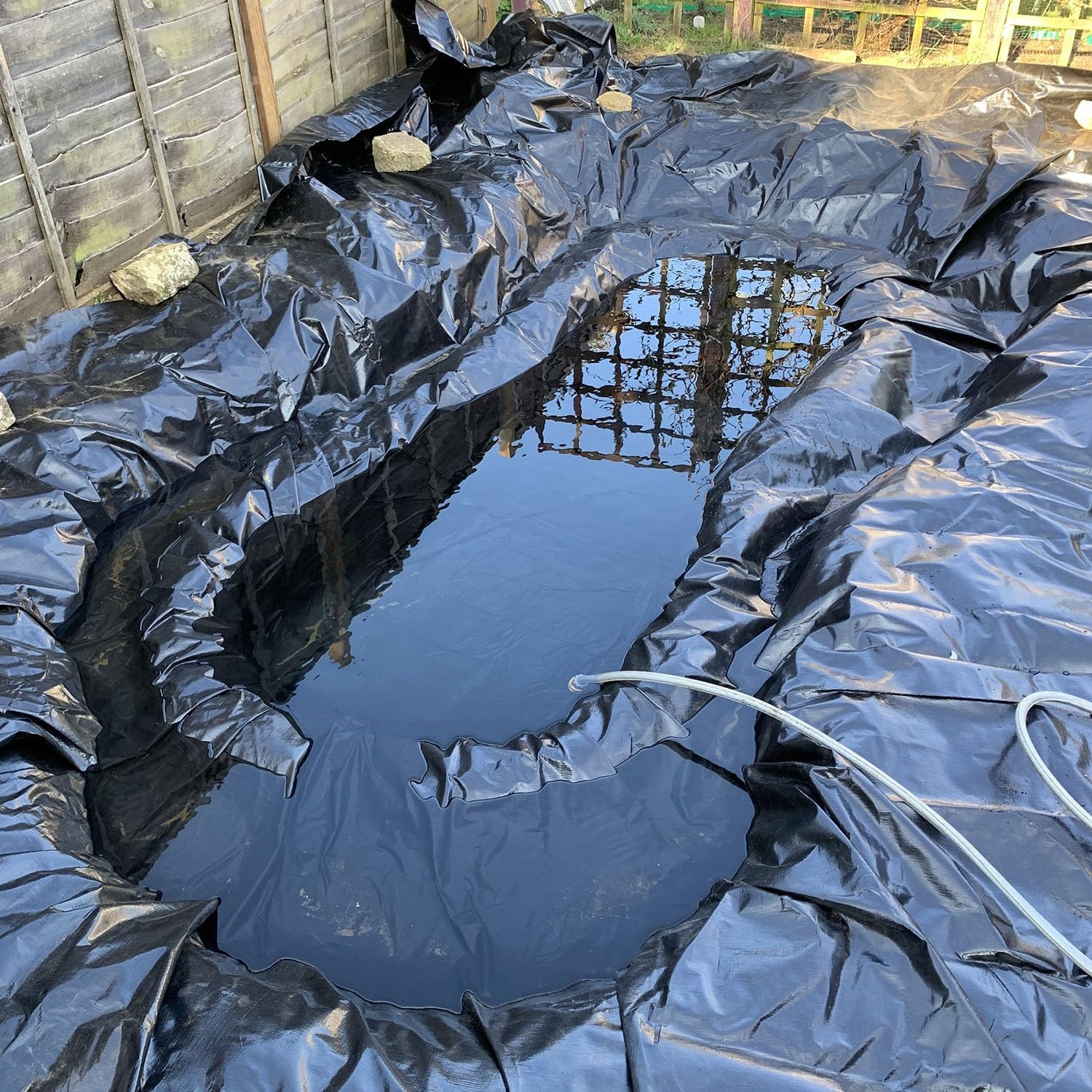 Rivestimento impermeabile per laghetto, 4 x 7 m, membrana flessibile per laghetto dei pesci, per paesaggistica, resistente, ideale per laghetti e piante acquatiche