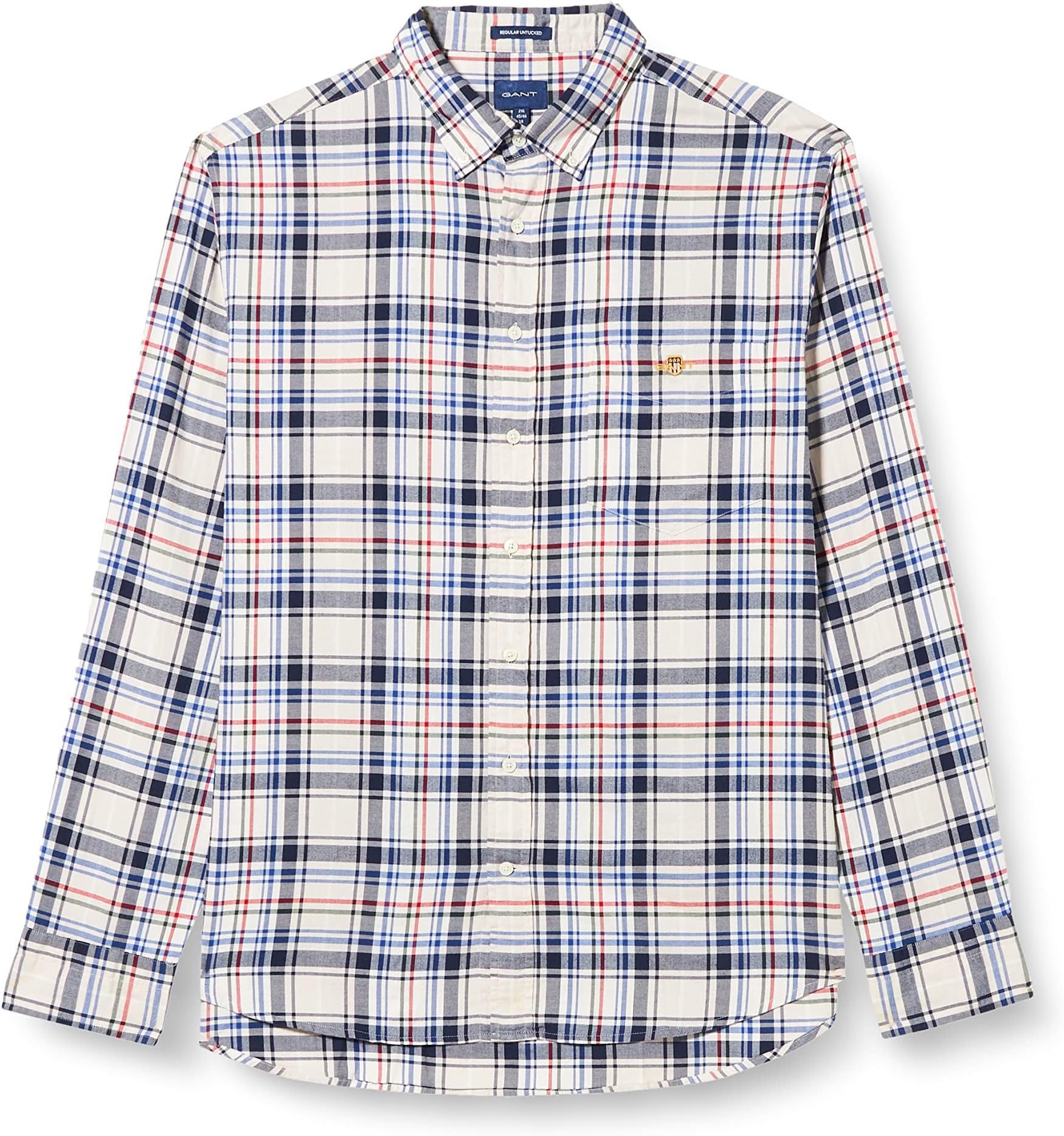 Men's 3230012-34-S REG UT Twill Check Shirt, Putty, S, Putty, S