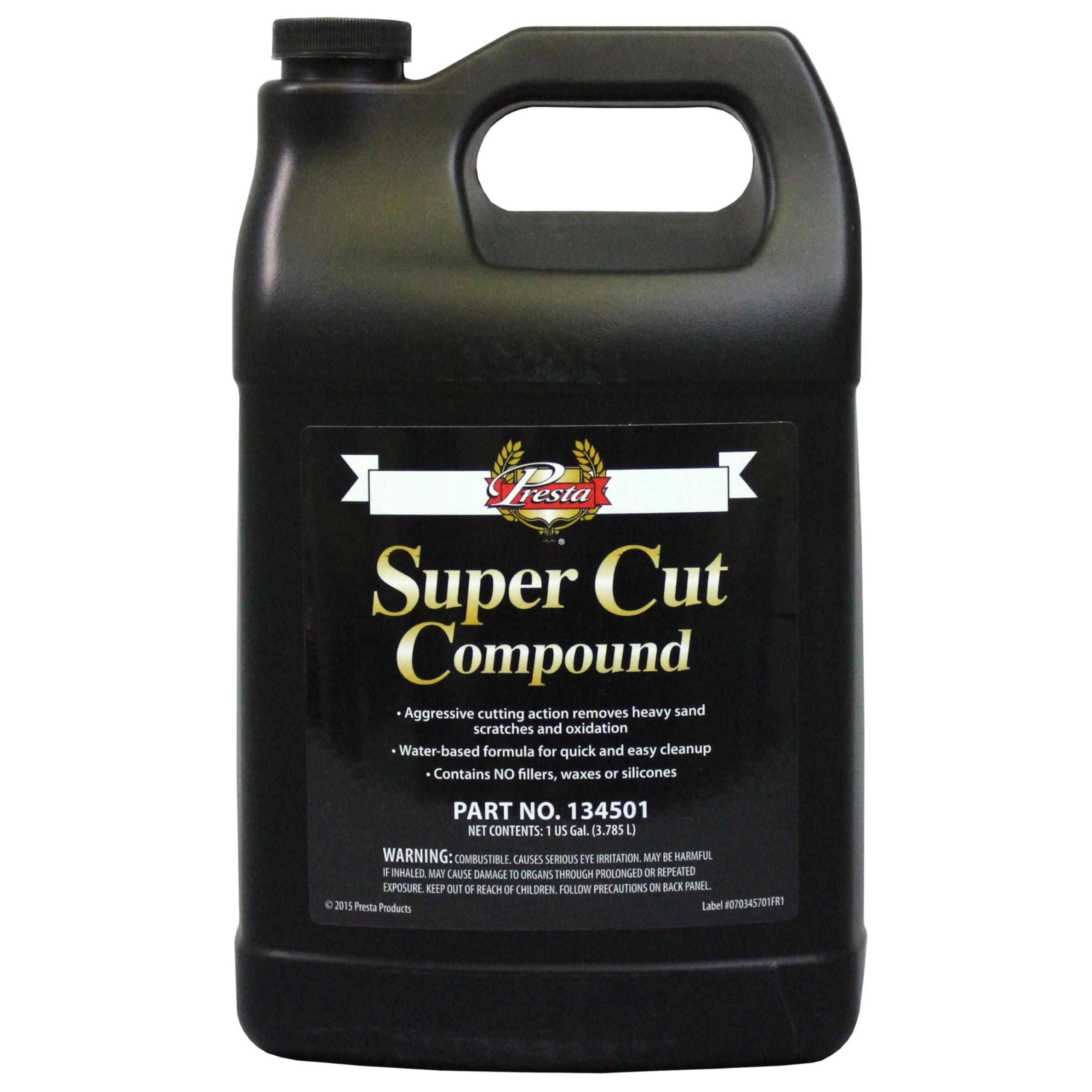 134501 Super Cut Compound for Removing P800 Grit, Heavy Sand Scratches and Oxidation - 1 Gallon
