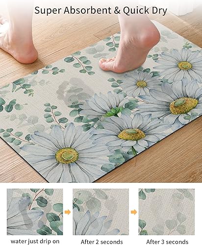 Miniatura 9 de Tapete de baño de calabaza de Acción de Gracias para bañera, antideslizante, de secado rápido y absorbente, tierra de diatomeas, cocina, ducha,