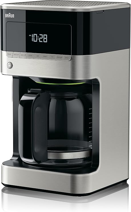 Braun Brew Sense Drip Coffee Maker, 12 cup, Black & Gold Tone Permanent Coffee Filter, Reusable #4 Cone Shaped, No Paper Filter Needed, Fits Coffee Makers Series 7 & Series 9, BRSC002,Black
