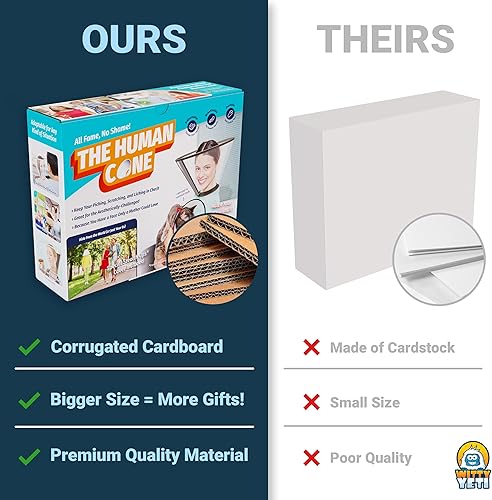 Miniatura 4 de Witty Yeti Divertida caja vacía de regalo de cono humano. Envuelve tu regalo real con esta convincente caja de broma falsa para hombres o mujeres.