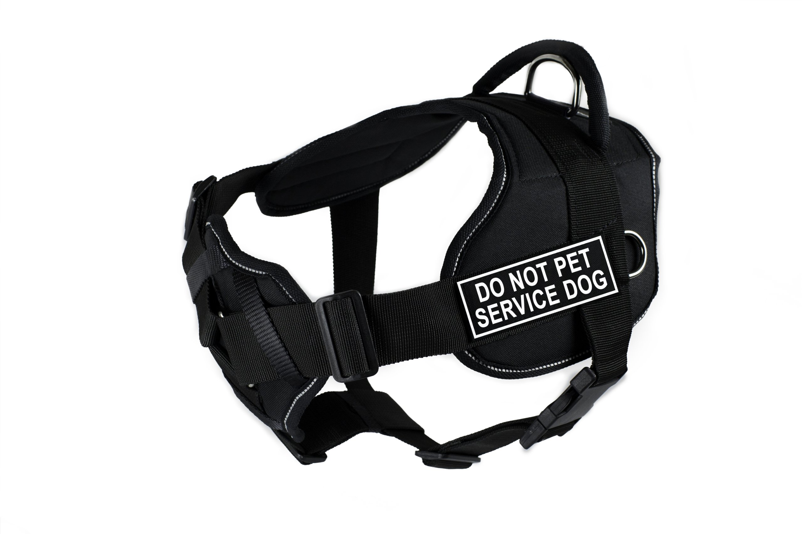 Harnais Do Not Pet Service Dog grand chien noir réfléchissant confortable