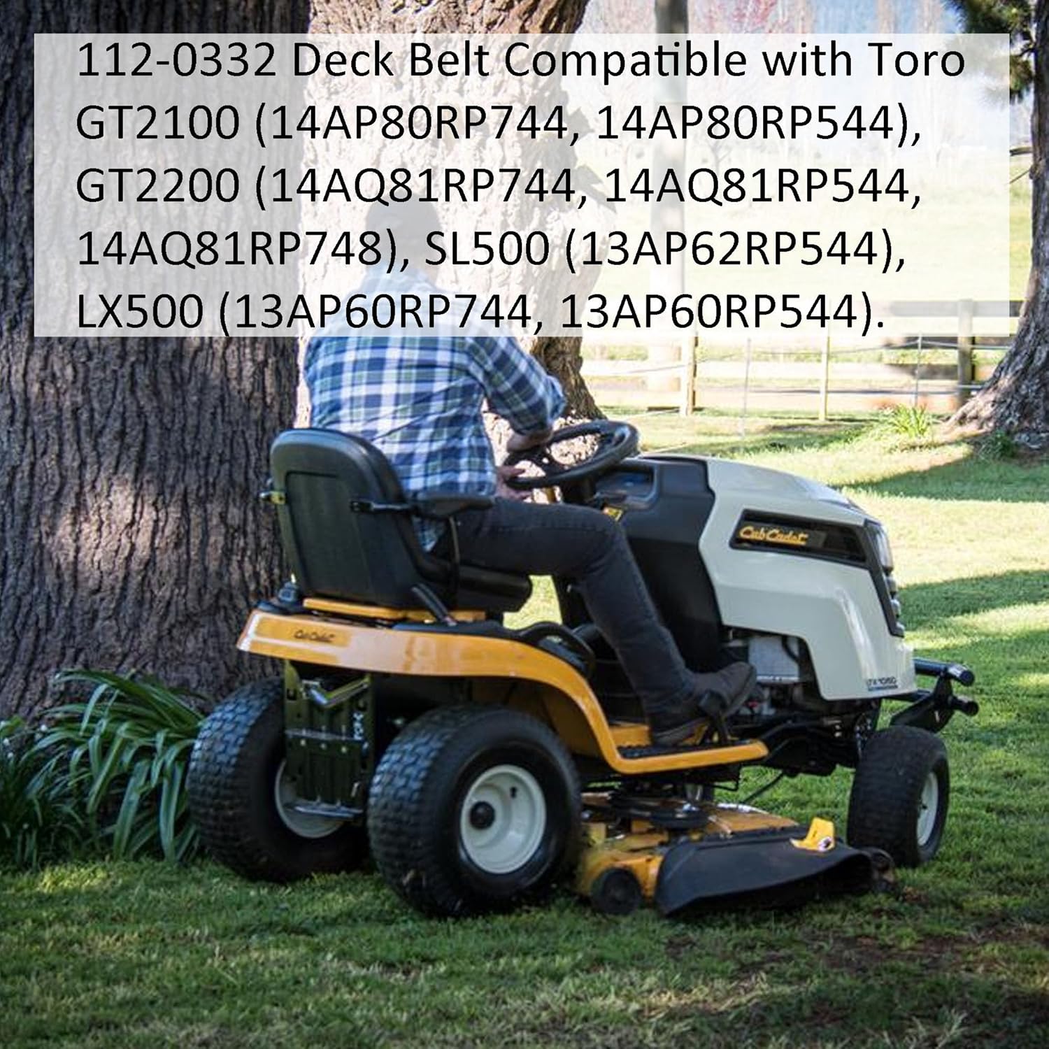 754-04077 Deck Belt for Cub Cadet LT1050 XT1 LT50 SLT1550 754-04077 954-04077A 50" MTD Troy Bilt Craftsman T260 Toro 112-0332 134" x 0.63"
