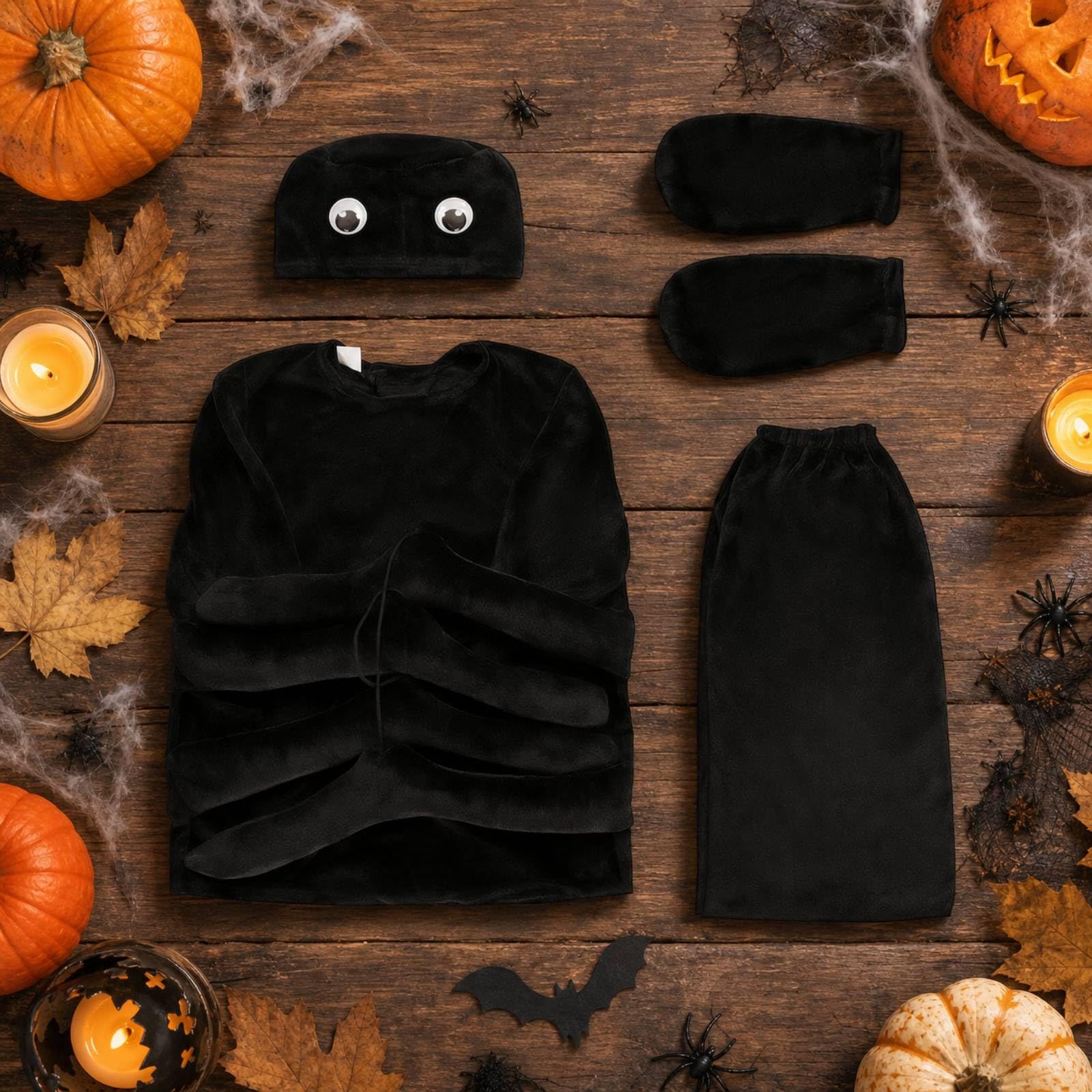 Costume da Ragno con Zampe Attaccate Co Travestimento da Ragno Resistente Ve di Carnevale per Halloween, Cosplay, Spettacoli Teatrali