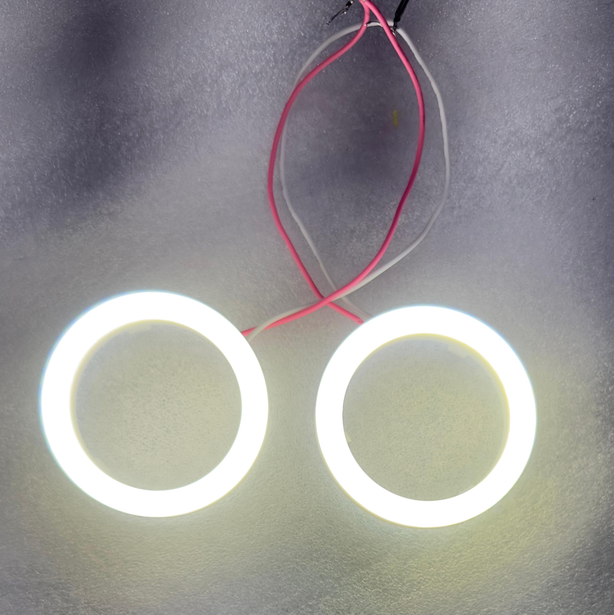 UNIVERSAL 2PC COTTON WHITE COB RING CAR BIKE 60MM DRL Daytime Running Light Angle Eyes Led Ring Bike COB LED Angel Eyes Halo Ring DRL Halo Ring COB Chips (60MM WHITE)-picture-30