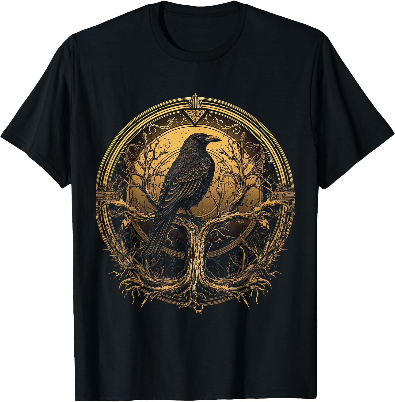 Raven of Odin Celtic Viking Valhalla Pagan Unisex Adult T-Shirt
