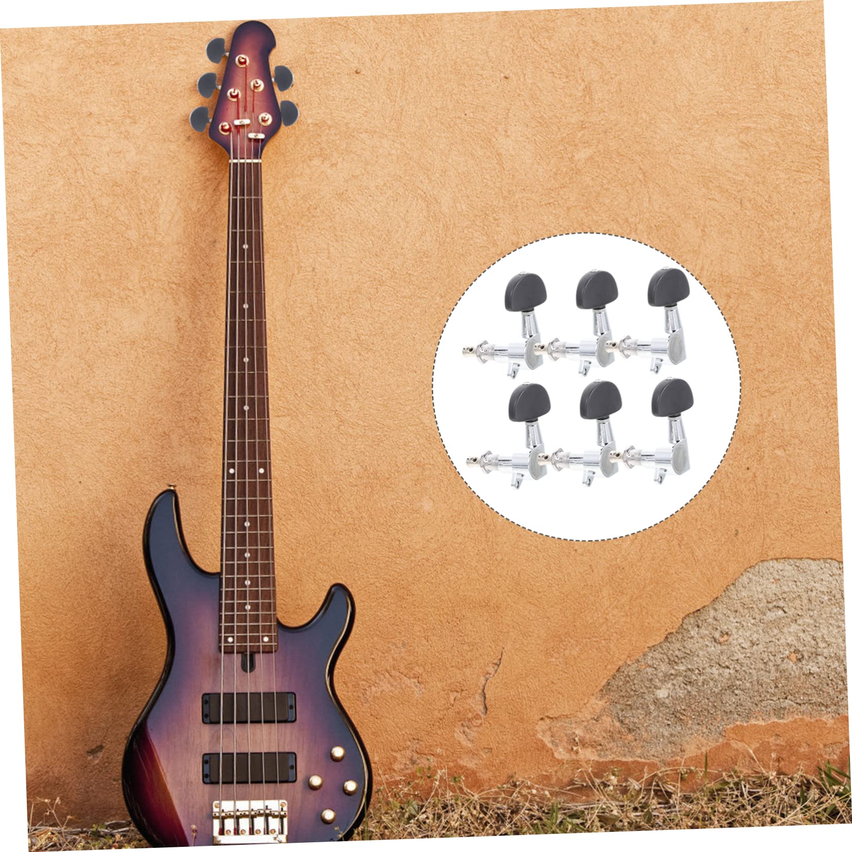 Yardwe 1 Set Creative Guitar Tuning Pegs Decorative Metal Guitar Head Tuners for Easy String Durable and Stylish Design