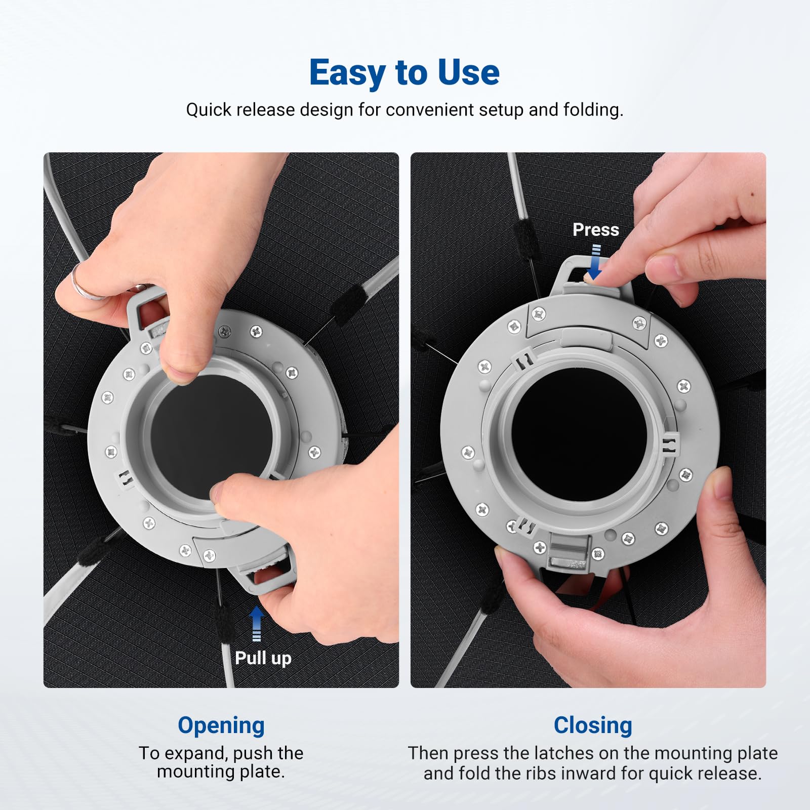 NEEWER BASICS 45.7 cm Octagon Softbox NEEWER Mount (nie Bowens Mount), przenośny zestaw paraboliczny Octabox Soft Box z dyfuzorami/siatką do oświetlenia LED MS do fotografii studyjnej, nagrywania