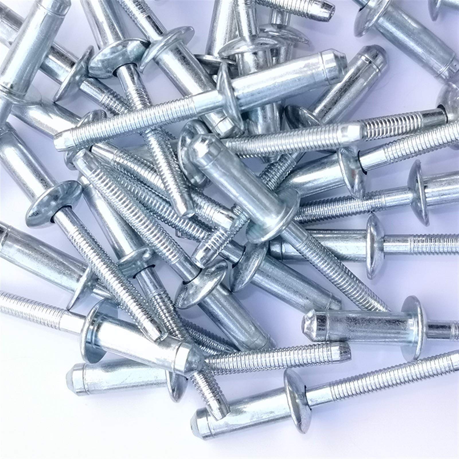Rivetti di fissaggio Nutsert, viti bulloni, 20 pezzi 50 pezzi 6,4 mm 7,8 mm Rivetti ciechi ad alta resistenza Rivetti di fissaggio strutturali in acciaio al carbonio (20 pezzi, lunghezza stelo: 6.4X14