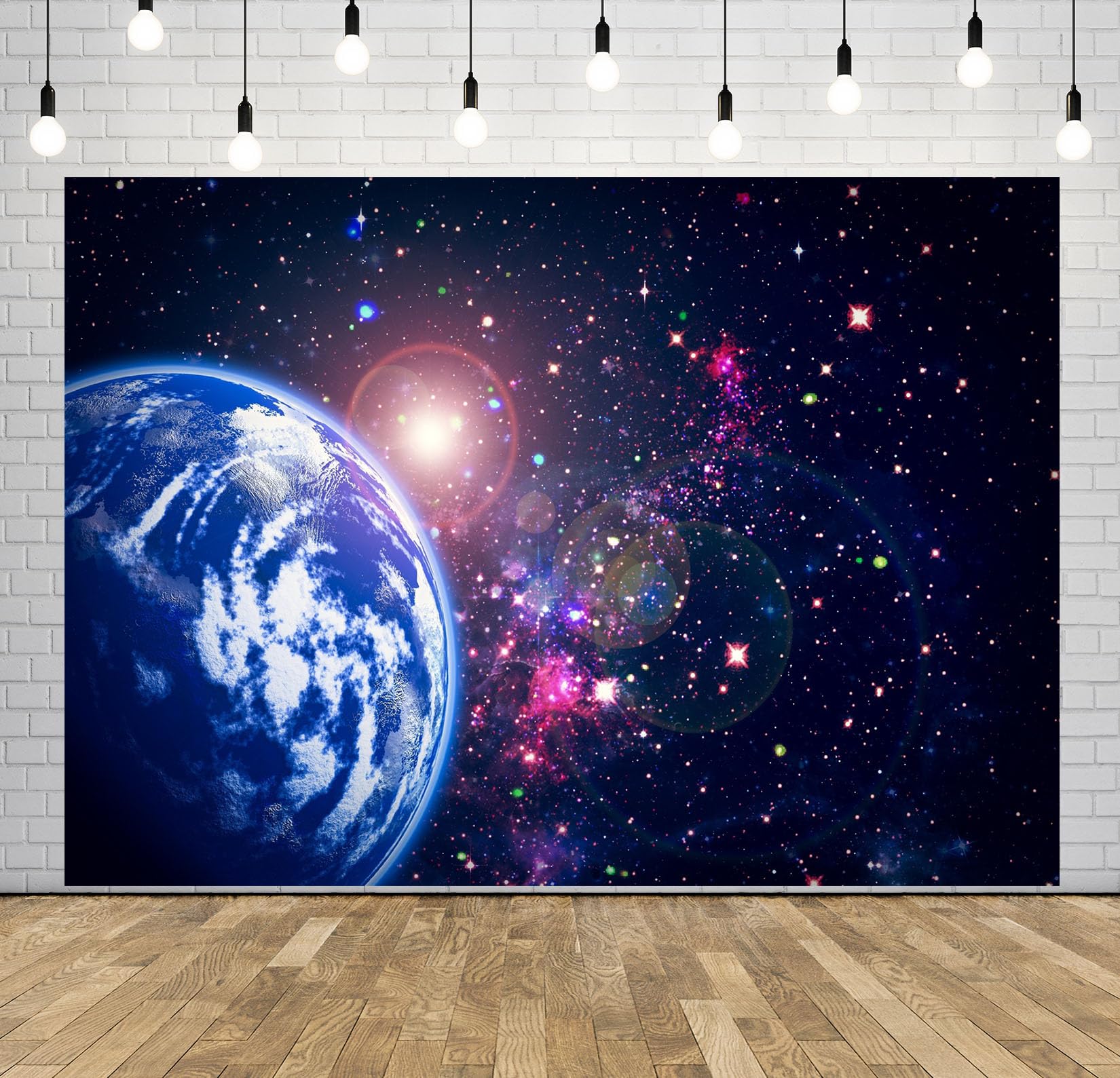 12x8FT (3.6x2.5m) Terra Galassia Spazio Sfondo Fotografico