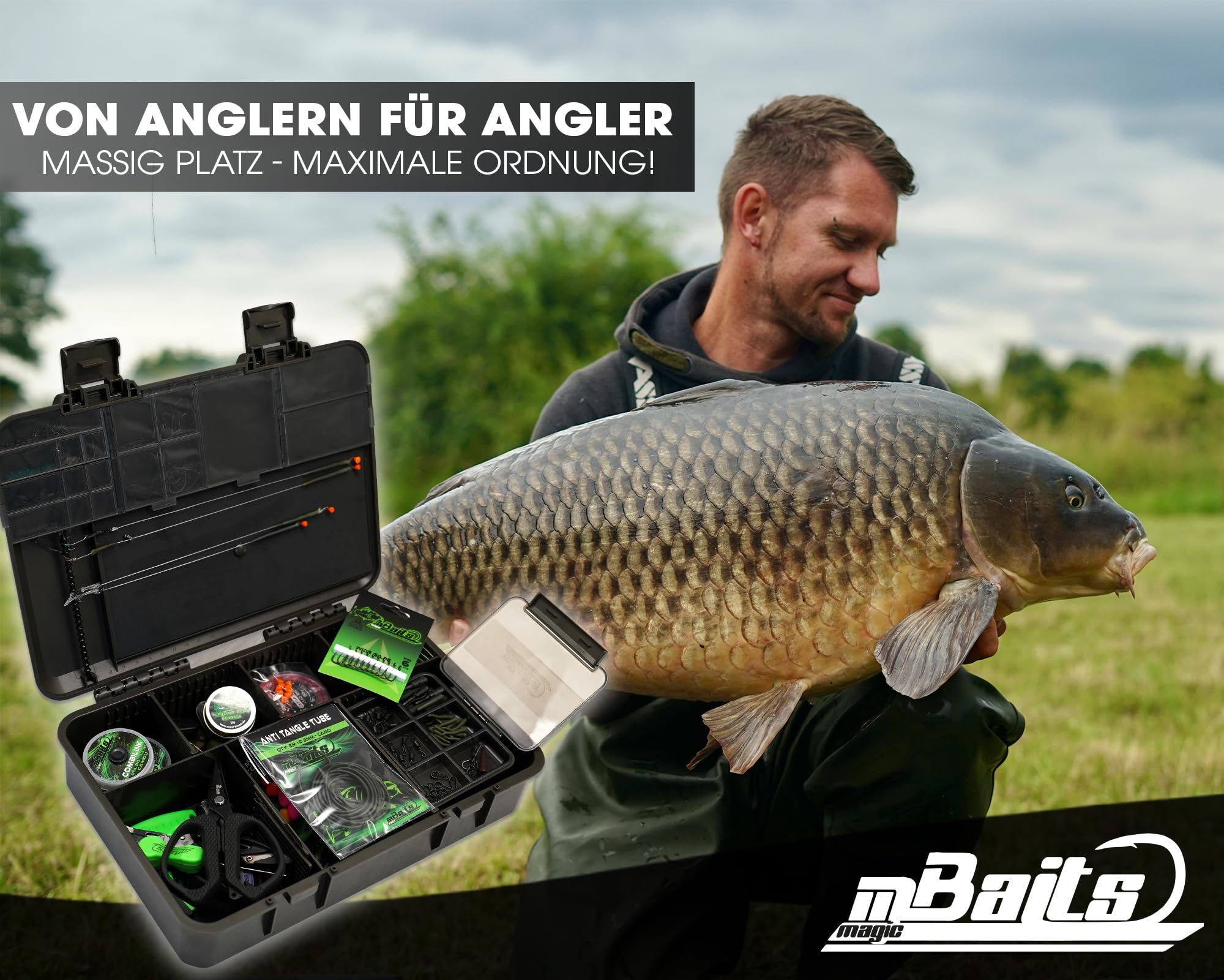 Magic Baits Tackle Box Large System Carp Tackle Box Karpfen Rig Box Carptackle Safe Angelbox