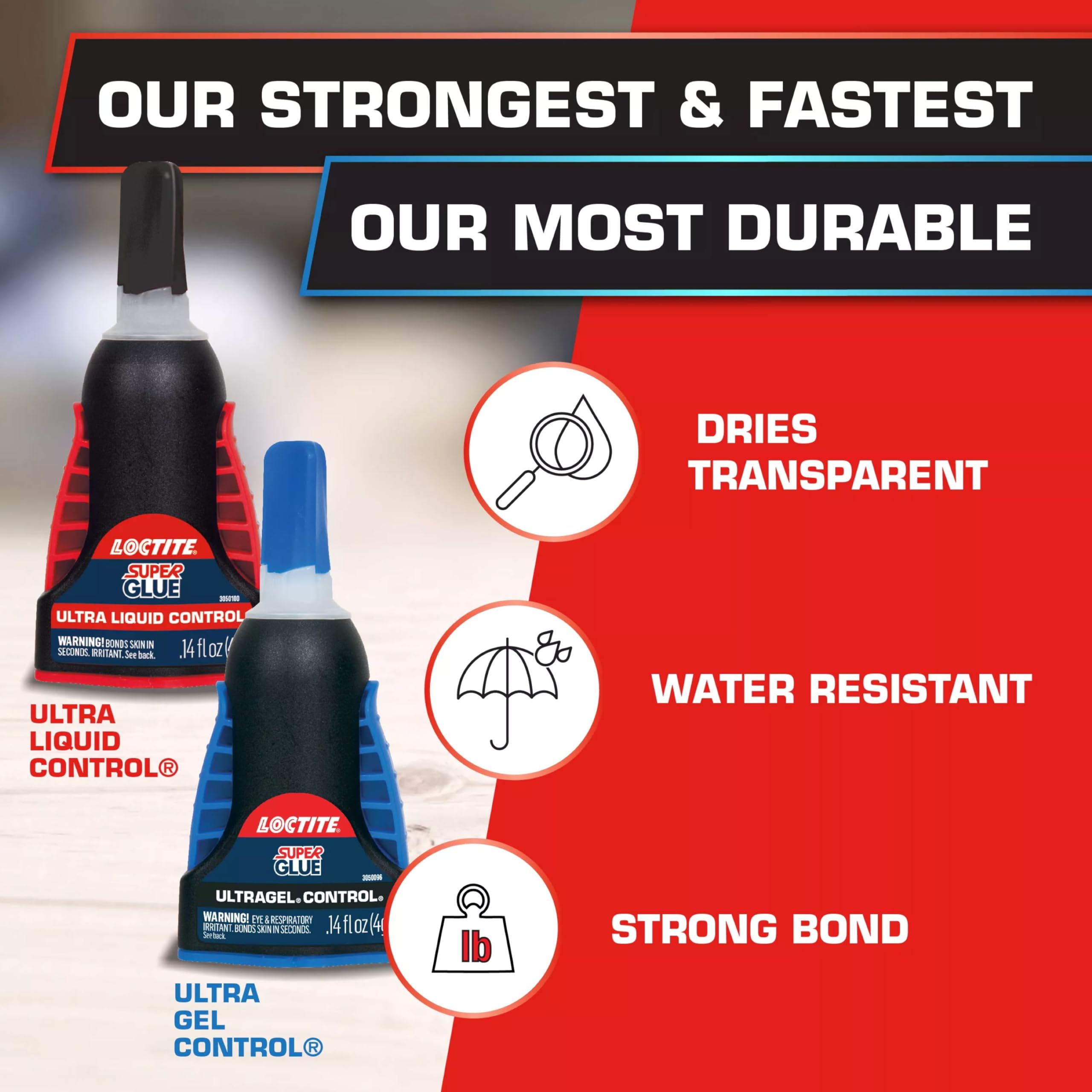 Loctite Super Glue Ultra Gel Control Clear 0.14 fl oz Bottle 6 Pack - Superglue for Plastic Wood Metal Crafts & Repair Cyanoacrylate Adhesive Instant Glue Quick Dry product thumbnail 8