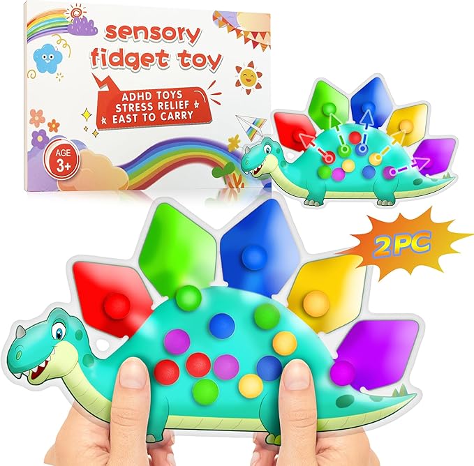 2PC Dinosaur Color Sorting Sensory Toys, Montessori Toys