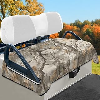 Tupalatus Camouflage Hunting Golf Cart Covers Seat Easy to Install Golf Cart Seat Protector Cover Comfortable Easy to Clean Protection Interior Accessories for EZGO Yamaha Club Car