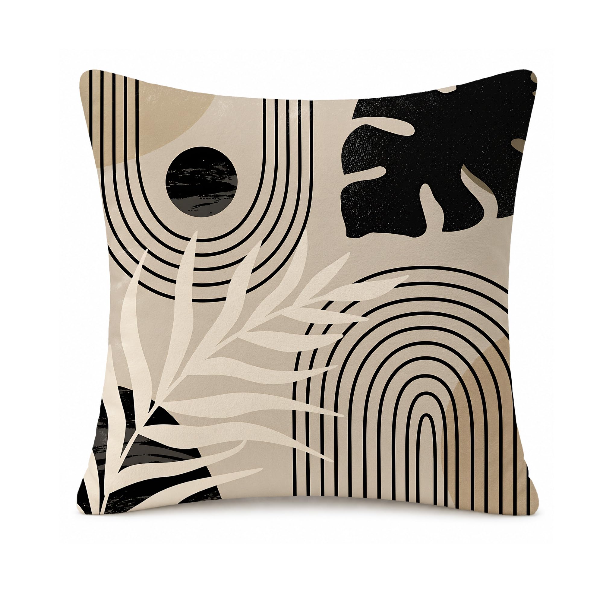LASLEN Boho Modern Art Cushion Covers 45 x 45 cm,Decorative Pillowcase with Hidden Zipper,Skin-Friendly Household Bedroom Throw Pillow Covers