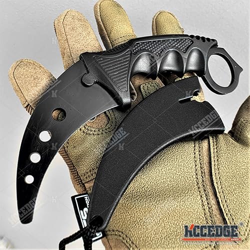Miniatura 6 de Cuchillo táctico Cuchillo de caza Cuchillo de supervivencia 7.5 "Entrenamiento Karambit NO EDGE Cuchillos de hoja fija Accesorios de camping Equipo
