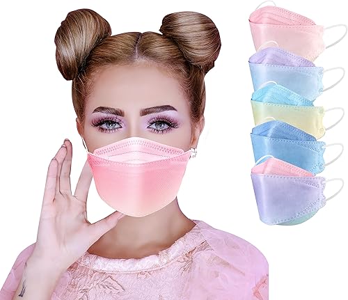 Miniatura 31 de Disposable Face Masks, 4 Layer Face Masks, 50 PCS Adultos 30 Pcs Dusty Rose