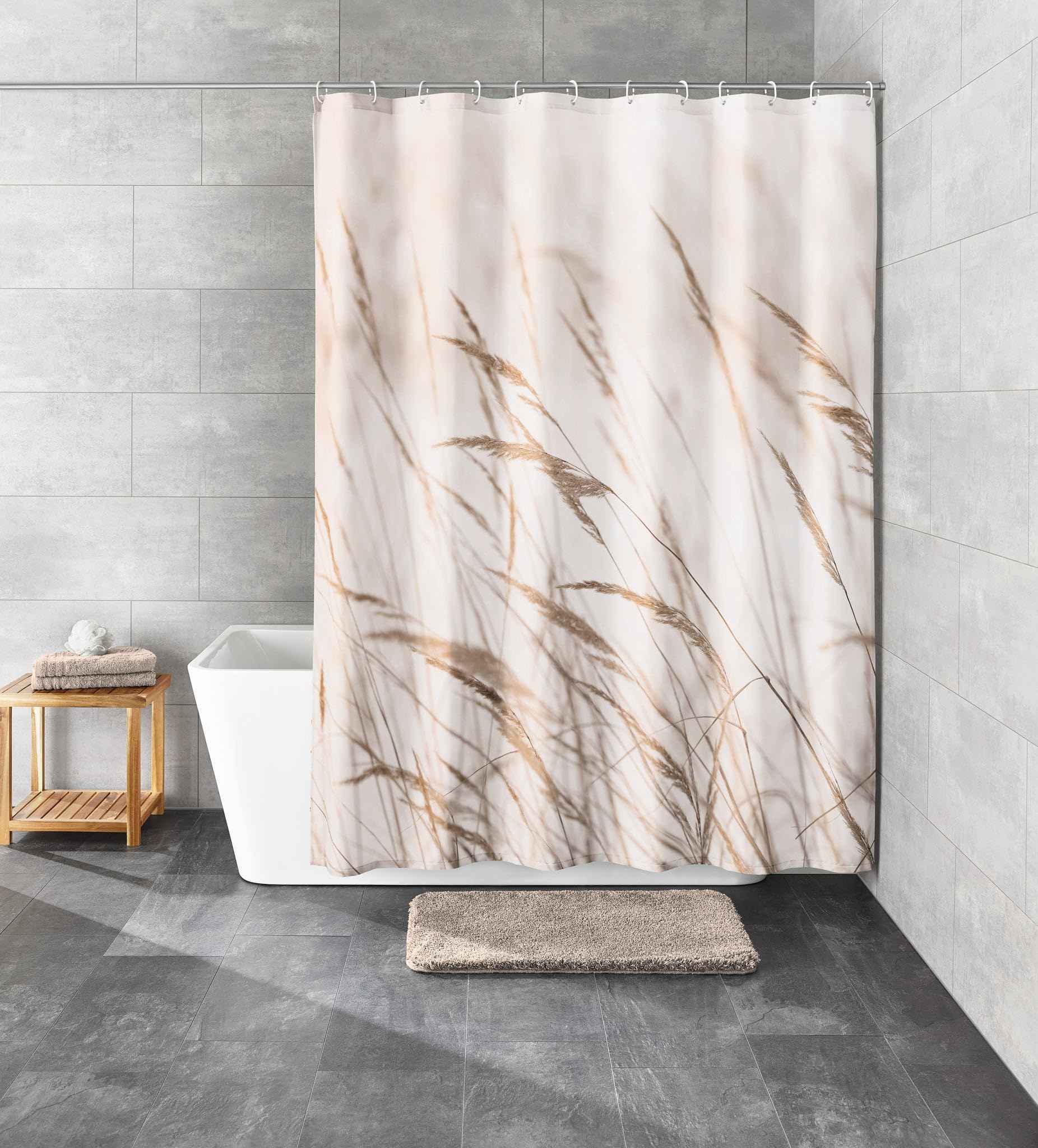 Kleine Wolke Duschvorhang Textil Sylt Natur 180 x 200 cm